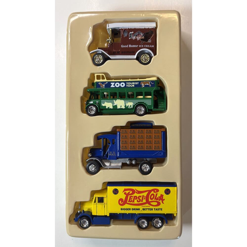National Motor Museum Mint Four Vintage Diecast Vehicles New in Box - vn